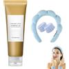 HOVKRE Schiuma Detergente Centella Per il Volto,Delicato per la Pelle, per lenire le pelli Sensibili e Soggette ad Acne,Con Fascia e 2 Braccialetto Azzurro Cielo