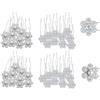 ELNX 40 Pezzi Forcine per Capelli Matrimonio, Fermagli con Perle e Brillantini Argento, Accessori Capelli Sposa e Damigella per Cerimonie, Balli e Uso Quotidiano (Stile 2)