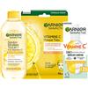 Garnier - Cofanetto Routine Eclat 3 prodotti - Arricchito con vitamina C - Per pelli opache - Siero crema viso (50 ml), maschera tessuto idratante, acqua micellare tutto in 1 (400 ml)