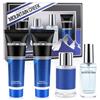 YUEONEWIN Set regalo da uomo, il set di profumi da viaggio da uomo contiene profumo, spray per il corpo, balsamo dopobarba e gel doccia, la scelta ideale per regali di San Valentino e festa del papà