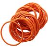 FEIFEI'S BOW 50 elastici per capelli da ragazza e donna, 2,5 mm, sottili, per uniforme scolastica, elastici per coda di cavallo (arancione)