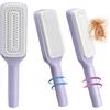 FIDWALL Spazzola per capelli auto-pulente, pettine di pulizia con un clic, spazzole per capelli da donna, pettini massaggiatori ad aria, pettine telescopico rotante (Viola)