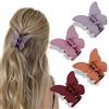 Generic 4 fermagli per capelli a farfalla, per donne, ragazze, piccoli fermagli antiscivolo per capelli spessi, opachi, graziosi fermagli per capelli (colore 1)
