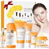 HASAIKA® Kit per la Cura Della Pelle alla Vitamina C, Crema Rassodante Idratante per la Pelle, con Detergente, Toner, Crema Viso, Siero per Donne, per una Pelle Luminosa e Radiosa, 6 pezzi