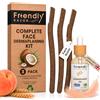 Friendly Razor Dermaplaning Kit - Dermaplaning Olio e Rasoio Bundle - Starter Pack completo per principianti - Rasoio Dermaplaning (noce di cocco, 3 pezzi)