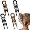 WNTJN Set di 4 Forcine Capelli a Forma di U in Acetato - Fermagli Francesi Prestige per Donne - Eleganti Accessori per Acconciature Chignon, Torsioni e Code - Per Capelli Spessi e Lunghi