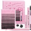 GLAMLASH Ciglia Finte Ciuffetti Kit 8-16mm | Extension Ciglia con Bond, Rimuoviciglia e Pinzetta per DIY a Casa