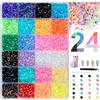 AOOWU 24000 Strass Unghie, Kit Brillantini per Unghie con Pinzette e Matita, 3mm, 24 Colori DIY Bedazzling Rhinestones, per Lavori Creativi, Nail Art, Custodie per Cellulari, Cornici per Foto