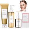 Ycaaeo 4 Pezzi Centella Skincare Kit, Centella Cleansing Oil + Centella Detergente Viso + Siero Viso + Centella Stick Mask, Deterge e Affina i Pori, Idrata e Lenisce, Adatto Alle Pelli Sensibili