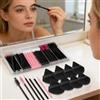 Generic Set di pennelli da trucco usa e getta con scatola portaoggetti, pennelli professionali per ciglia e sopracciglia, eyeliner, strumento cosmetico da donna (308 pezzi/set)