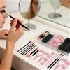 Generic Set di pennelli da trucco usa e getta con scatola portaoggetti, pennelli professionali per ciglia e sopracciglia, eyeliner, strumento cosmetico da donna (214 pezzi/set)