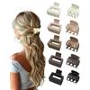 KONFEN 10 pezzi 4 cm 2 modelli Quadrato e doppio strato Piccola molletta per capelli, molletta per capelli da donna Simplicité Française Opaca Mini Antiscivolo Accessorio a banana Accessori