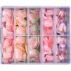 Kelvix 240x/scatola di unghie finte con punta francese multicolore bordo premere sulle unghie copertura completa stick sulle unghie corte unghie finte per donna