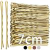 Mbsomnus 50 Pezzi Forcine per Capelli 7cm Forcine Capelli Donna Oro | Mollette Capelli Donna & Ragazze, Grip Kirby Ondulato, Ideale per Tutti I Tipi di Capelli, Parrucchiere