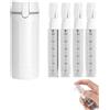 RAVNIX Contenitori Da Viaggio, Set 4 Flaconi Ricaricabili Antiperdita Con Etichette, Kit Liquidi Ideali Per Organizzare Shampoo, Crema E Viaggi
