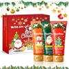 WEILAOK Regali Natale Donna, Set Donna Regalo, Set Regalo Natale Detergente Viso, Regali di Natale donna per Colleghe, Detersione Delicata per Tutti i Tipi di Pelle, Vitamina C/Avocado/Fragola-3pcs
