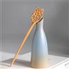Zhhuoc 1Pc Handmade Antico Cinese Giapponese Legno Bastoni Per Capelli Bacchette In Legno Vintage Retro Intagliato Lungo Forchetta Penna Scialle Spille Bastoni Forcine Clip Accessori Per Capelli