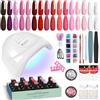 VANREESA Kit Semipermanente Unghie, 16 Coloris Kit Unghie Gel Completo con Lampada per Unghie 48W U V/LED Set Smalto Semipermanente Unghie con Matt Top Base Coat Regali per Donna