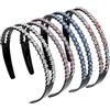 ZEACCT 4 Fasce per Capelli A Doppia Fila con Strass e Diamante, per Accessori per Capelli Donna e Ragazza - 4 Colori
