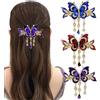 Uoocg 3 fermagli per capelli a farfalla con frange e strass, fermagli per capelli in metallo per donne e ragazze, accessori per capelli sottili