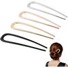Culinavog Forcina a Forma di U, 4 pezzi forcina per capelli francese, Elegante e Durevole Forcella in Metallo per Acconciature a Chignon, Coda e Treccia, accessori per lo styling