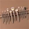 Generic Set di 15 pennelli da trucco con custodia di alta qualità per pennelli cosmetici con custodia portatile per fondotinta sintetico, cipria, correttori, ombretti, LCC11-01