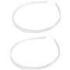 Generic 2 cerchietti per capelli in plastica trasparente resistente, per donne e ragazze, con dentini, trasparenti, larghezza 1 cm (colore trasparente)