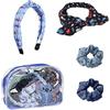Disney Stitch Set di Bellezza per Ragazze, Accessori per Capelli Ragazza, Include Fascia per Capelli, Bandana, Elastici, Borsa da Toilette, Regalo per Bambina