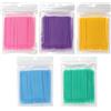myaokue-up 500 micro pennelli usa e getta applicatori per extension ciglia mascara, pennelli per trucco sopracciglia (colori misti)