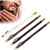 Betued Kit di 4 matite barbiere (nero e bianco e marrone scuro e marrone chiaro), matite contorno per barba e capelli con temperamatite per strumenti di formatura guida stencil