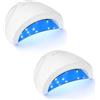 K2 Store -KIT LAMPADA FORNETTO UNGHIE 30 UV LED 48 WATT CON SENSORE E TIMER 2 PEZZI PER MANICURE RICOSTRUZIONE UNGHIE MANI E PIEDI NAIL ART
