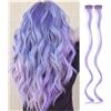 Belle G 2 extension per capelli con clip, per evidenziare striature, colori vivaci (lavanda riccia x 2)