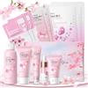 Smdrafy Turmeric Siero viso antiossidante, set regalo per donne | set per la cura della pelle con toner, lozione, siero, crema per gli occhi, crema viso e anti-invecchiamento