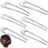 La Jolie Jasmin 6 forcine per capelli a forma di U, in metallo, stile vintage, per chignon, accessori per capelli (argento)