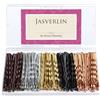JASVERLIN Kit di 250 forcine per capelli nere, marroni, bionde, argento, per chignon, decorative, ricurve, per una tenuta sicura, accessori per lo styling dei capelli, per donne e ragazze (5 cm)