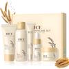 OPEIXSAYKOC Riso Kit Cura Della Pelle Donna 5 Pezzi, include Rice Toner,Essenza,Crema,Siero per gli occhi,Detergente,Kit Skincare Viso Completo,Rassodante,Idratante,Non Grasso,Adatto a Tutti i Tipi di Pelle