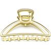 QinGoo Grande Mollettone per Capelli da Donna in Metallo Pinza per Capelli Clip Artiglio per Capelli, Accessorio per Capelli, 1 Pezzo, 8cm, Oro Opaco