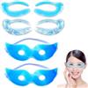 YIMVUNZ 4 Pezzi Maschera Occhi Gel Freddo, Patch Occhi Riutilizzabili per Borse e Occhiaie, Ghiaccio Gel per Occhi Gonfi e Stanchezza, 2 Paia Patch e 2 Maschere a Volpe per Terapia Freddo, Blu