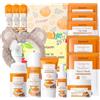 QUIYUM Kit Viso Curcuma e Vitamina C - Set Regalo Skincare 14 Pezzi Donna | Schiuma Detergente Profonda, Controllo Sebo, Idratazione e SPF 50+