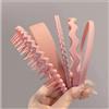 Hrlace 5 cerchietti per capelli in plastica con denti antiscivolo, diversi stili, fascia per capelli ondulata, antiscivolo, a zigzag, per donna, uomo, ragazza, rosa