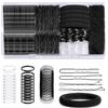WD&CD Set Accessori per Capelli 415 Pezzi, 100 Forcine a U 100 Forcine Ondulate 200 Mini Elastici 5 Elastici per Capelli 10 Retine per Chignon, Kit Acconciature con Scatola Portaoggetti, Donna, Nero