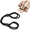 WeddHuis 1 Set Bondage Corda per Polsi e Caviglie, Regolabile BDSM Legami e Corda Bondage, Manette per Mani e Piedi per Coppie (Nero)