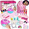 HILKKET Kit Unghie Bambina, Kit Gioco Unghie Bambina, Smalti Bambini Fluorescente, Unghie Set Manicure Gioco, Nail Art Manicure Trucchi Bambini con Unghie Finte Regalo 6 7 8 11 12 Anni