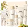 SHOPPGO 9 Pezzi Riso Kit Skincare Viso Completo, Skincare Coreana Kit | Set Skincare Viso Completo con Detergente Viso, Maschera Coreana, Rice Toner, Crema Viso, Contorno Occhi, Siero Viso (G)