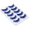 WVRLY 5 paia di ciglia finte morbide e lucide con strass, 3D, spesse e lunghe, in finto visone, per donne e ragazze, per feste, palcoscenico, danza, trucco in maschera
