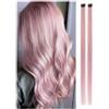 Belle G 2 extension per capelli con clip, per evidenziare striature, colori pastello (rosa pallido x 2)
