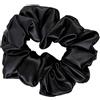 Waterlily Elastico per capelli in 100% seta di gelso, 22 momme, per donne e ragazze, morbido, naturale, grande, nero