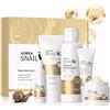 Miioto Snail Mucin, Skin Care Set, Skincare Coreana Kit Viso Completo, Set Skincare Viso Completo, Skin Care Kit con Siero Viso, Crema, Tonico, Detergente Viso, Crema Contorno Occhi, Idrata e Nutre la Pelle