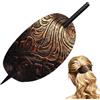 Generic Fermacapelli in pelle | Fermaglio per capelli in - Fermaglio per capelli con coda di cavallo per capelli lunghi da donna per capelli in pelle