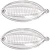 Generic 2 fermagli per capelli a forma di pesce, in plastica trasparente, a forma di coda di pesce, a banana, antiscivolo, per donne e ragazze, accessori (trasparente)